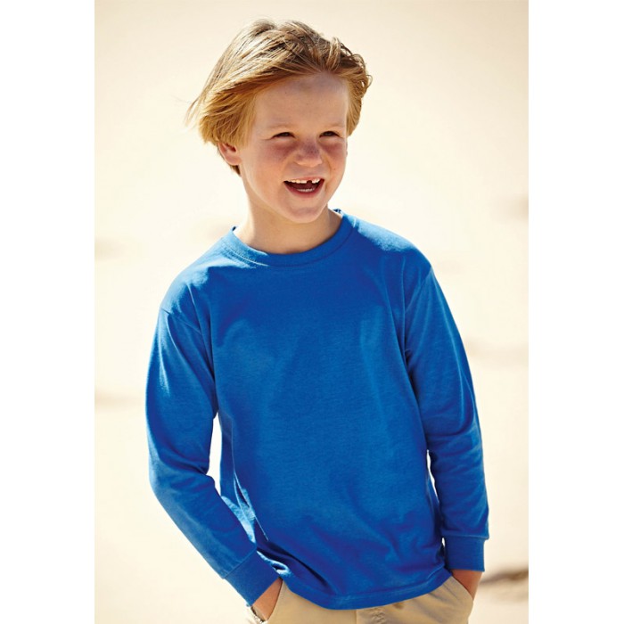 KIDS VALUEWEIGHT LONG SLEEVE FRUIT OF THE LOOM